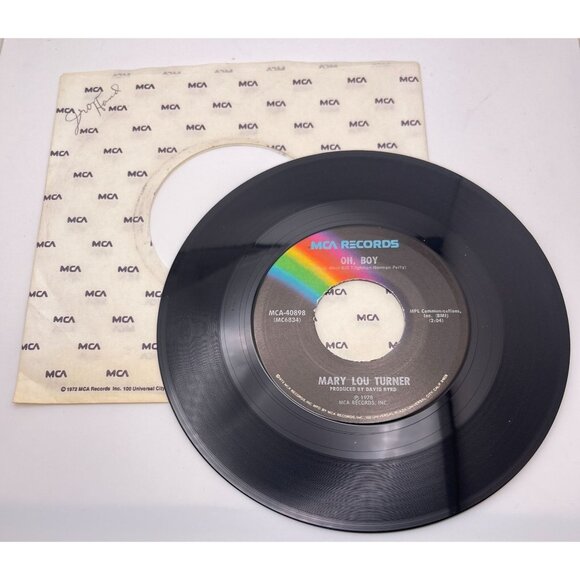 Mary Lou Turner Oh Boy / You Left Your Sunshine With Me 45 Country 1978 MCA - Picture 3 of 6